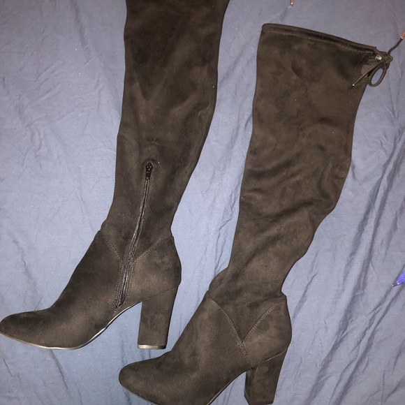 Black Call It Spring over the knee heels. - Picture 2 of 2